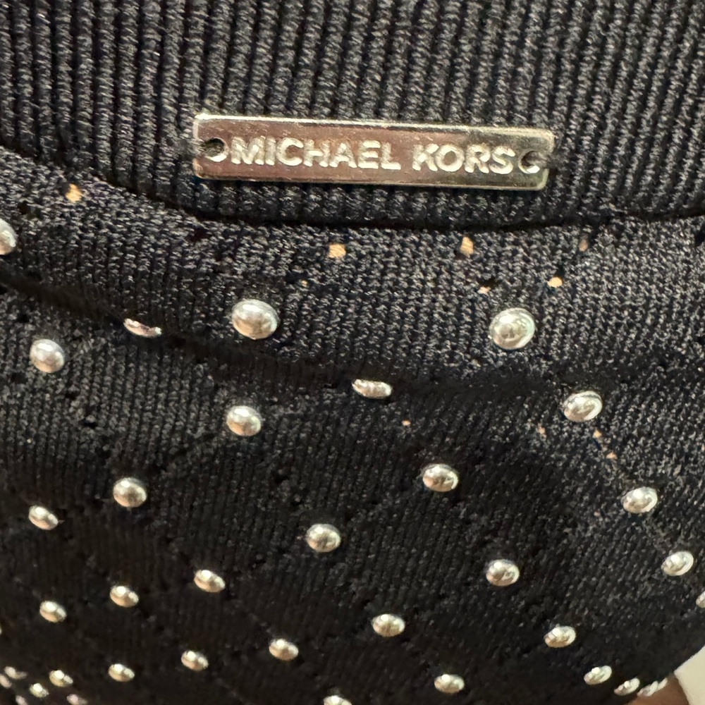 Michael Kors Black Studded Pencil Skirt - Picture 2 of 4